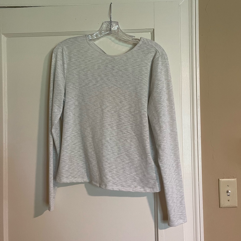 Light Gray Long Sleeve Top